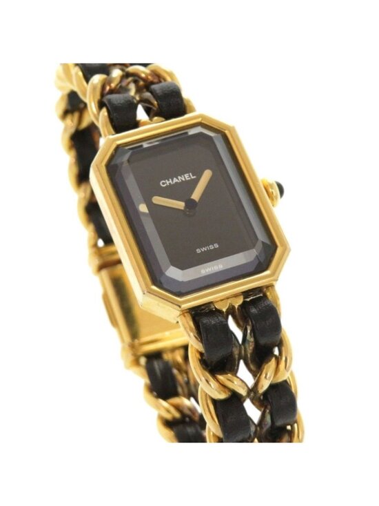 Chanel Premier M Leather Black Gold Quartz Watch Dial main image 9